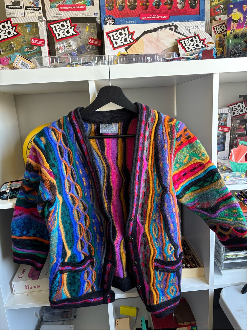 Multicoler Coogi cardigan 100% wool